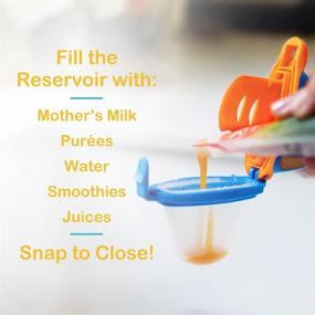 img 2 attached to 🍼 teetherpop: The Ultimate Fillable, Freezable Baby Teether for Breastmilk, Purees, Water, Smoothies, Juice & More - BlueLime Edition