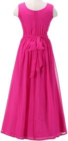 img 1 attached to 🌹 Joyful Rose Juniors Long Bridesmaid Dress Party Dresses Flower Girl's Dress