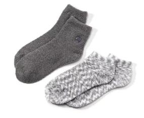 img 2 attached to 🧦 Super Plush Aloe Moisture Socks (Gray) by Earth Therapeutics - 2-Pack