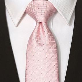img 2 attached to KissTies Lavender Purple Necktie Men's Wedding Accessories