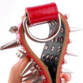 img 2 attached to PET ARTIST 2.0 - High-Quality Leather Dog Collar with Sharp Spike Studs, Ideal for Rottweiler, Pitbull and Large X-Large Training Dogs, Prevents Biting