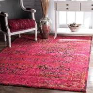 🍒 nuloom shuler vintage area rug (3' x 5') - cherry pink: timeless elegance and chic design logo