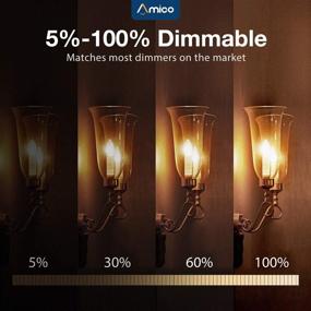 img 1 attached to 💡 Dimmable Vintage Filament Amico Candelabra