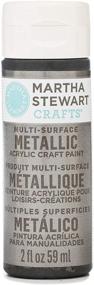 img 1 attached to 🎨 Martha Stewart Crafts Multi-Surface Metallic Acrylic Craft Paint (2-Ounce) in Assorted Colors - Brushed Pewter 32991: Versatile & Glamorous!
