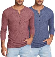 👕 coofandy угольный henley - мужская модная одежда и рубашки - легкий дизайн логотип