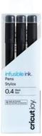 🖊️ cricut joy infusible ink markers - set of 3, 0.4 tip, black logo