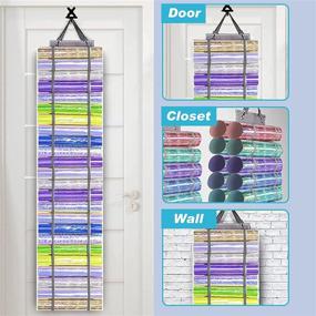 img 2 attached to Optimal Vinyl Storage Solution - Wall-Mounted Vinyl Roll Holder/Over-The-Door Organizer, Craft Vinyl Storage Rack with 24 Compartments for Hanging Organization