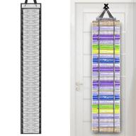 optimal vinyl storage solution - wall-mounted vinyl roll holder/over-the-door organizer, craft vinyl storage rack with 24 compartments for hanging organization logo