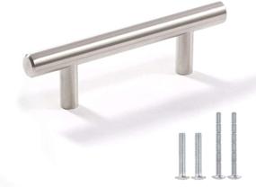 img 4 attached to 🔧 Enhance Your Kitchen with Aybloom Cabinet Handles - 30-Piece Stainless Steel Brushed Satin Nickel Hollow Tube T Bar Drawer Pulls