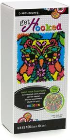 img 2 attached to Kids' 16'' x 16'' Owl Latch Hook Craft Kit with Colorful Dimensions