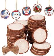 wood slices crafts unfinished christmas logo