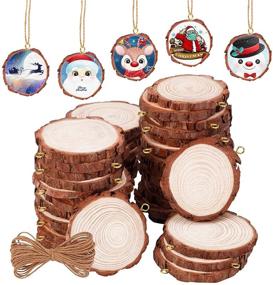 img 4 attached to Wood Slices Crafts Unfinished Christmas