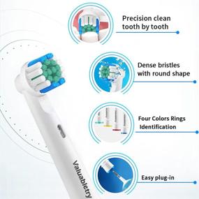 img 3 attached to 🦷 18-Pack Precision Replacement Brush Heads - Compatible with Oral B Braun Electric Toothbrush - 9 White & 9 Black