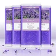 🛀 lavender scented karite paraffin wax refills - 4 pack beads blocks for paraffin bath and wax machine, deep hydration for dry skin on hands and feet, relieve muscular stiffness and pain logo