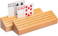 🃏 solid beechwood playing card holders by yellow mountain imports логотип