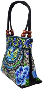 img 2 attached to 👜 Distinctive Vintage Hobo Tote Bags: Exquisite Floral Embroidery for Ladies