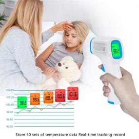 img 1 attached to Medical Grade No Touch Forehead Thermometer for Adults - Instant Reading for Baby Food, Bath, Milk (Blue)