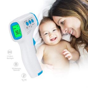 img 3 attached to Medical Grade No Touch Forehead Thermometer for Adults - Instant Reading for Baby Food, Bath, Milk (Blue)