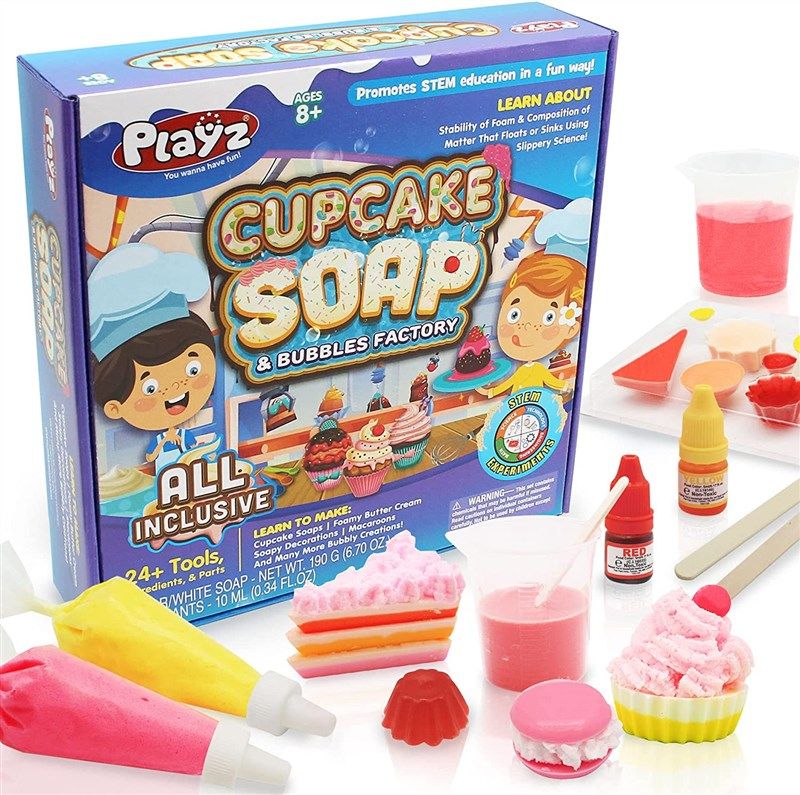 playz cupcake bubbles science factory 로고