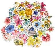 🌸 135-piece watercolor floral flower stickers decals - ideal for water bottles, laptops, scrapbooking, journals, planners, and card making logo