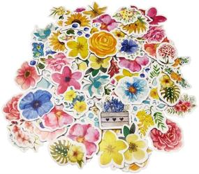 img 4 attached to 🌸 135-Piece Watercolor Floral Flower Stickers Decals - Ideal for Water Bottles, Laptops, Scrapbooking, Journals, Planners, and Card Making