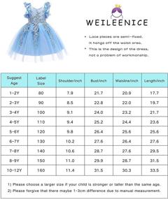 img 2 attached to 🌸 Weileenice Lace Flower Girl Dress for Pageants, Weddings, Christmas, Holidays, and Parties