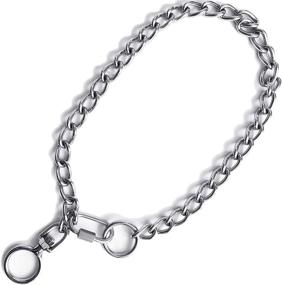 img 4 attached to 🐶 Adjustable Stainless Steel Metal Chain Dog Collar with Buckle - Strong Choke Collar for Medium and Large Dogs - Show Slip Collars - Ideal Pet Gift