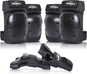 img 4 attached to 🛹 Boruizhen Skateboard Knee Pads Elbow Pads Wrist Guards 6 Pack - Adult/Youth/Kids Protective Gear Set for Skating, Cycling, Rollerblading, BMX, Inline Roller, Bicycle