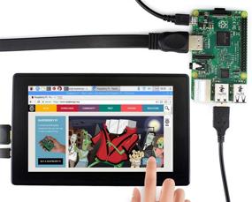 img 2 attached to Waveshare Raspberry Pi IPS 7inch HDMI LCD H Capacitive Touch Screen - 1024x600 Resolution, Supports Multiple Systems incl. Raspberry Pi, Banana Pi, & More Mini-PCs