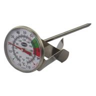 frothy milk thermometer - 125mm stainless steel probe with clip barista coffee - ideal for milk frothing logo