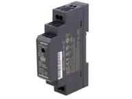🔌 mean well hdr-15-5 ultra slim 5v 2.4a din rail power supply: efficient & compact 12w step-shape 1su solution logo