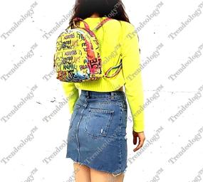 img 2 attached to 🎨 Vibrant Retro Vintage Neon Multicolor Graffiti Clutch Tote Purse – Crossbody Sling Bag Handbag