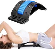 🔑 premium back stretcher: multi-level massager for lumbar pain relief with magnet - ideal for herniated disc, sciatica & scoliosis логотип