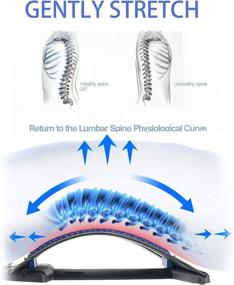 img 2 attached to 🔑 Premium Back Stretcher: Multi-Level Massager for Lumbar Pain Relief with Magnet - Ideal for Herniated Disc, Sciatica & Scoliosis