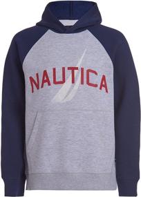 img 1 attached to 🧥 Nautica Colorblock Худи из флиса Минерал Мальчики Одежда: Стильные и теплые наружные пальто для детей