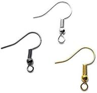 📿 versatile pack of 100 ear wire fish hooks for jewelry making in mix silver/gold/black logo