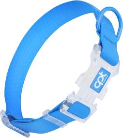 img 4 attached to 🐶 COMPAPET PVC Dog Collar with Safety Buckle | Adjustable Durable Collars for Large & Medium Dogs | Waterproof Odor-Free Design | Heavy-Duty Metal D-Ring | Easy-to-Clean Puppy Collar