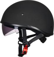 ilm dot approved motorcycle half helmet with sunshield & quick release strap - ideal fit for cruiser, scooter, harley - half face coverage logo