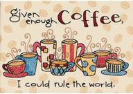 ☕ dimensions coffee stamped cross stitch kit, 5x7 inches logo