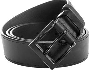 img 2 attached to 👔 Premium Solid Leather Mens Belt: Stylish Men's Accessories and Belts