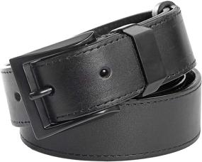 img 1 attached to 👔 Premium Solid Leather Mens Belt: Stylish Men's Accessories and Belts