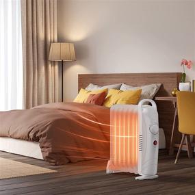 img 1 attached to 🔥 700W Air Choice Oil Filled Radiator Heater with Thermostat | Fast Heat-up for 120 Sq Ft | Indoor Quiet Heater with Auto Power-off | Durable Radiator Heater