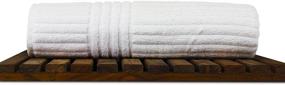 img 1 attached to 🛀 BC BARE COTTON Luxury Hotel & Spa Ribbed Channel Pattern Bath Towel Set - 100% Turkish Cotton, 4-Piece Set, White