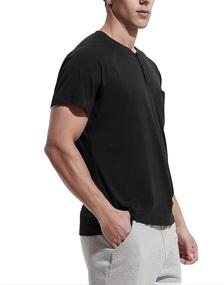 img 3 attached to NITAGUT Fashion Casual T-Shirts: Placket Men's Clothing for Stylish Shirts