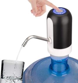 img 4 attached to Rechargeable Electric Water Pump Dispenser for 5 🚰 Gallon Bottled Water - Household New, One Button Operation (Black)