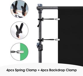 img 1 attached to 📸 UTEBIT 5x6.5ft Backdrop Stand: Adjustable Background Support System Kit for Parties and Photographic Studio