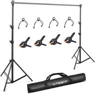 📸 utebit 5x6.5ft backdrop stand: adjustable background support system kit for parties and photographic studio logo