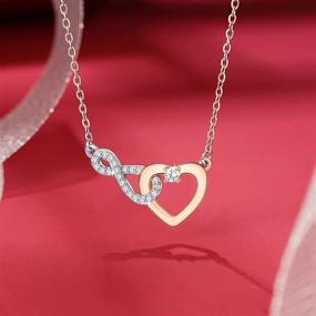 img 1 attached to Shonyin Mother Daughter & Grandma Granddaughter Dainty Necklace: Mother's Day Birthday Jewelry Gift with Infinity Heart Pendant Necklace for Women