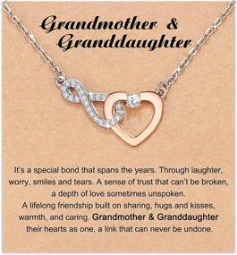 img 4 attached to Shonyin Mother Daughter & Grandma Granddaughter Dainty Necklace: Mother's Day Birthday Jewelry Gift with Infinity Heart Pendant Necklace for Women