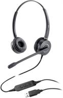 🎧 high-quality call-center usb-headset with microphone and noise cancelling mic - perfect for pc, uc teams, skype for business - mute function included logo